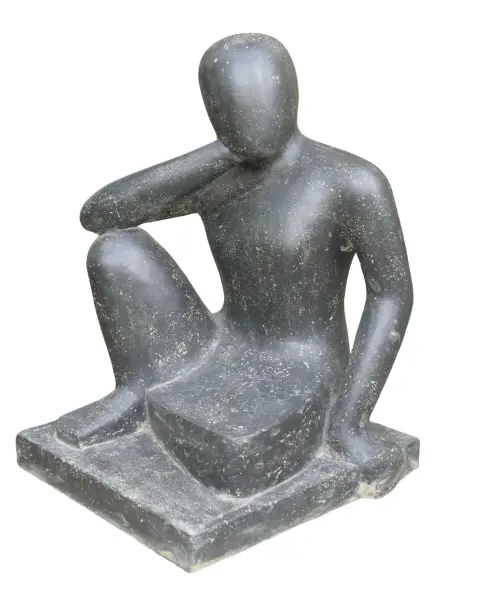 Product image 3 of the product “Sculpture of seated thinking Person, 80 cm ”